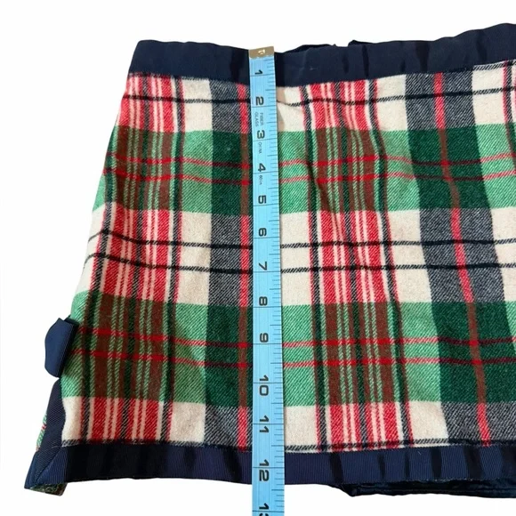 Vineyard Vines Blue Green Red Classic Tartan Plaid Skirt Bows Children’s Sz 12 - Picture 9 of 9